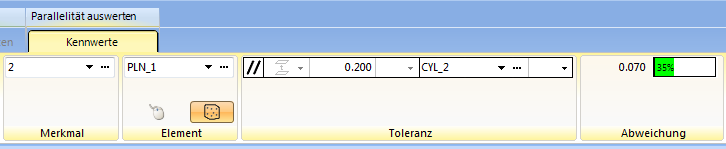Parallelism with form deviation